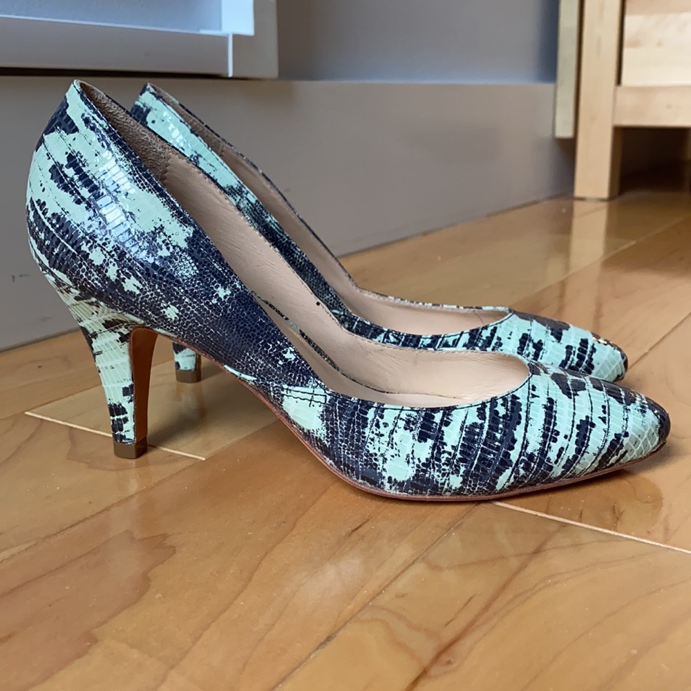 Loeffler Randall Tamsin Mint Lizard Print Pump